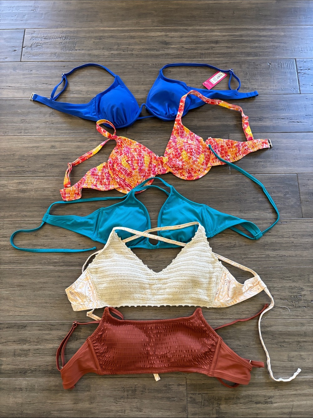 Lot of 5 bikini tops